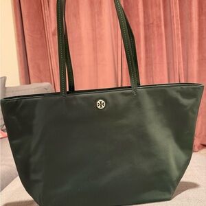 Tory Burch Dark Green Tote Bag